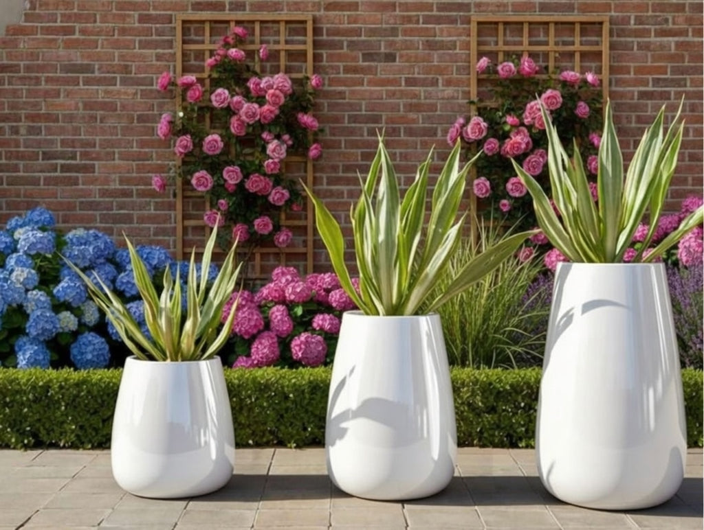 Reeded Bamboo Look Planter