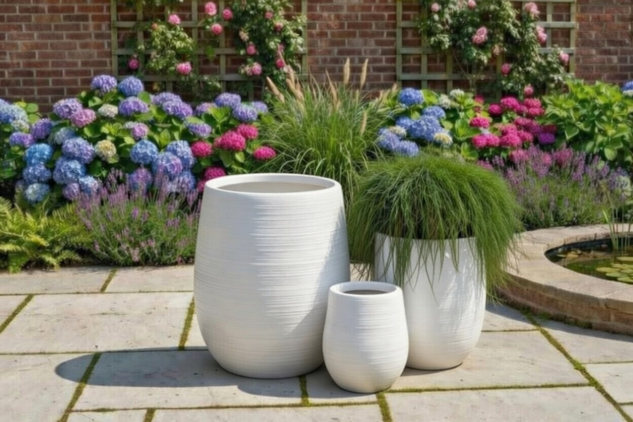 FRP Fiber Pot - Clear White