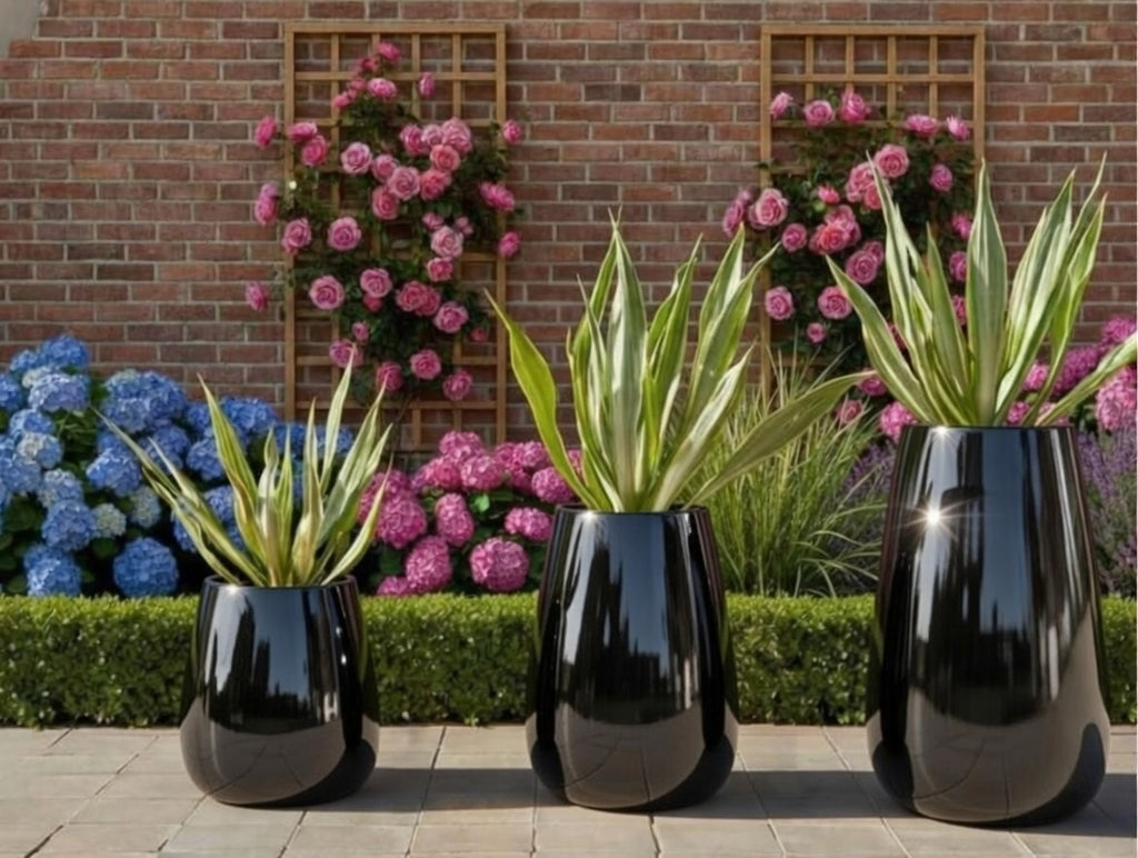 Reeded Bamboo Look Planter