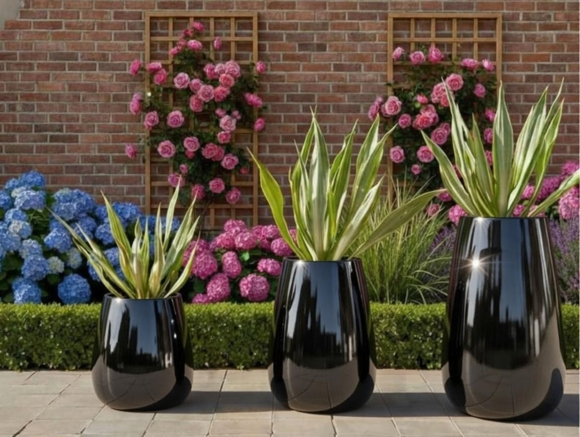 Reeded Bamboo Look Planter