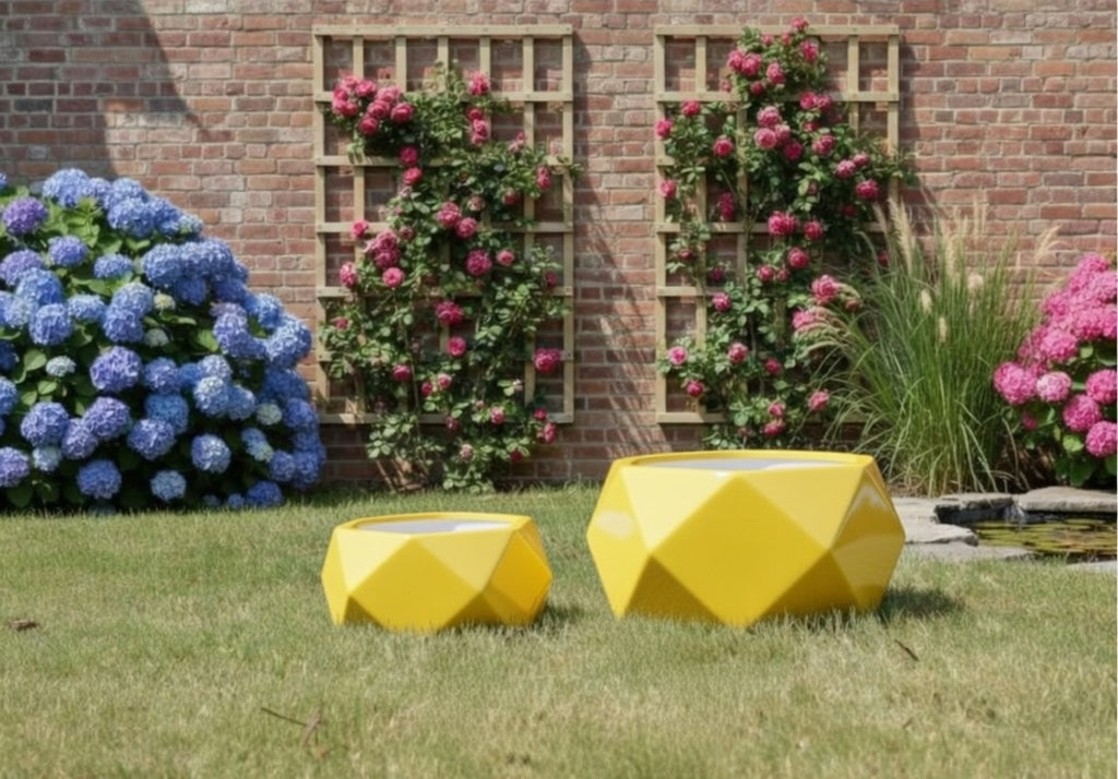 Geo Cutout Low Round Bowl