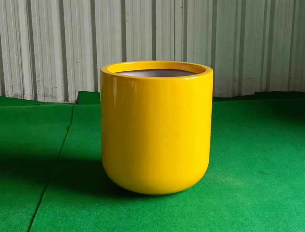 Contemporary Cylindrical FRP Planter