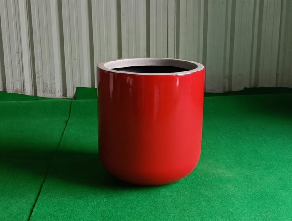 Contemporary Cylindrical FRP Planter